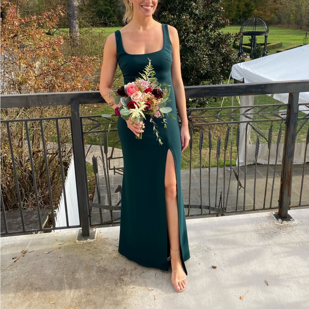 BHLDN adena dress in emerald